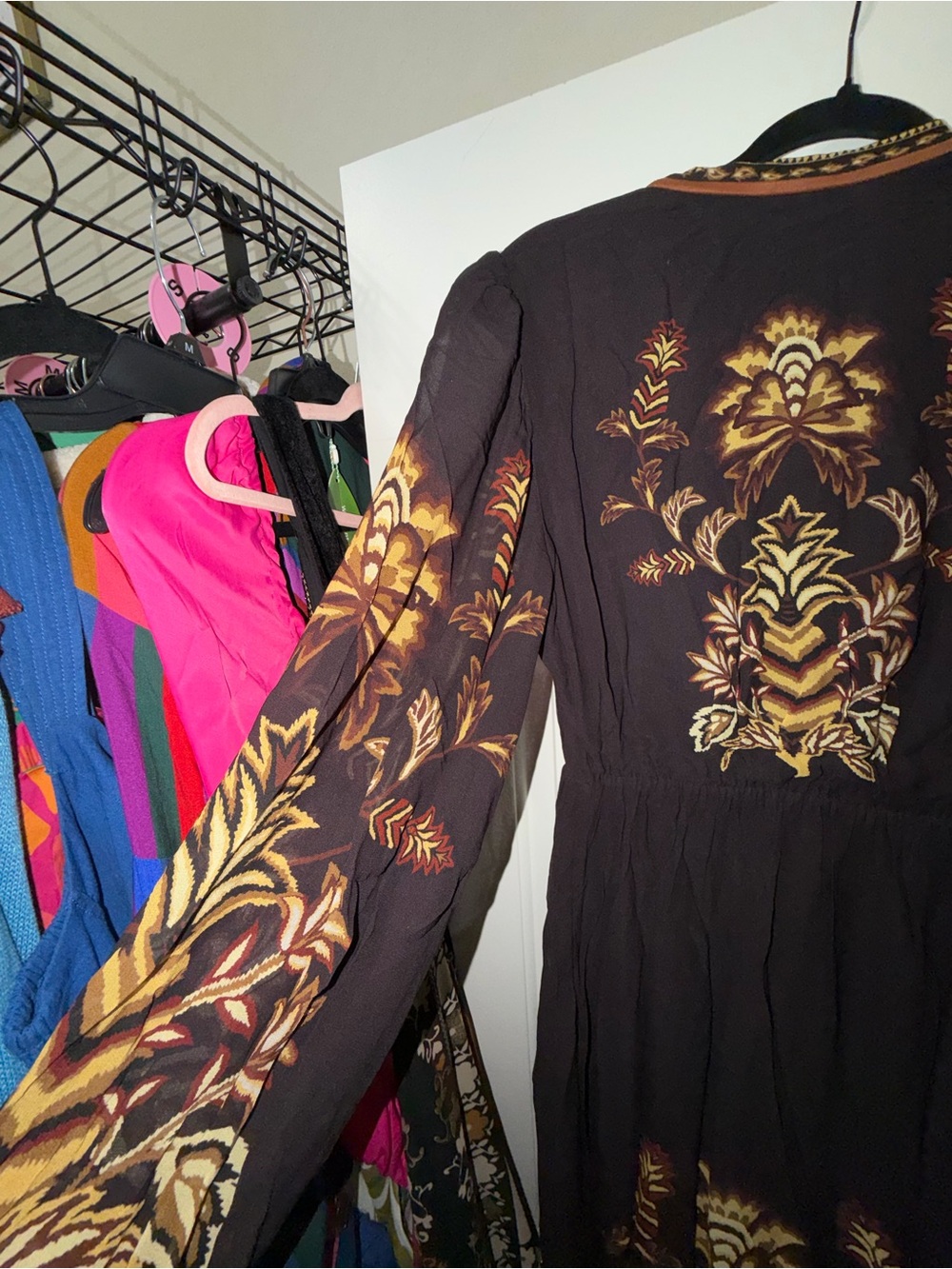 Floral Print Puff Sleeve Maxi Dress - Majestic Garden Black editor list/blog fav - Picture 12 of 12